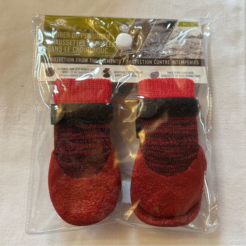 Medium Rubber Dipped Dog Socks